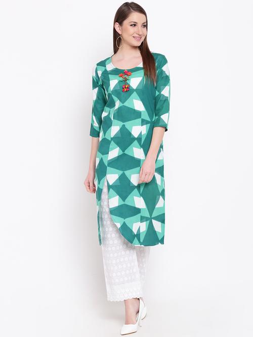a-line printed kurta - 15967355 - Very Small Image - 1