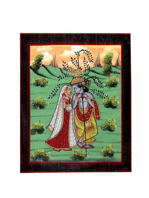 handmade-water-color-painting-radha-krishna-without-frame- (8.5 x 10.5 inch) - 15968249 - Very Small Image - 1