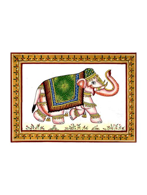 handmade-water-color-painting-elephant-without-frame- (23x18x.01 cm) - 15968255 - Very Small Image - 1