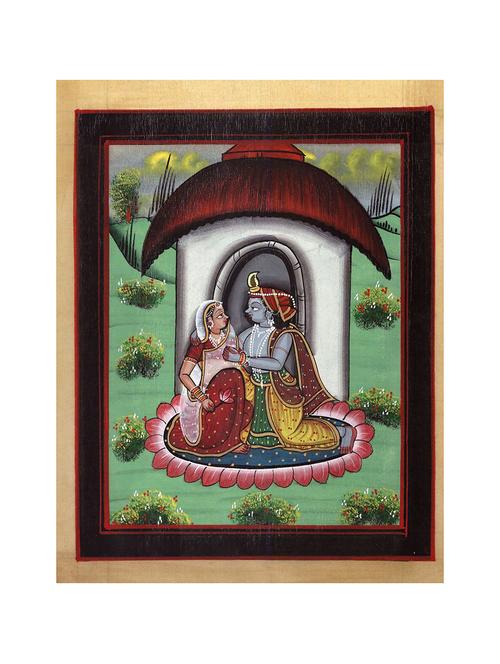 handmade-water-color-painting-radha-krishna-without-frame- (8.5 x 10.5 inch) - 15968260 - Very Small Image - 1