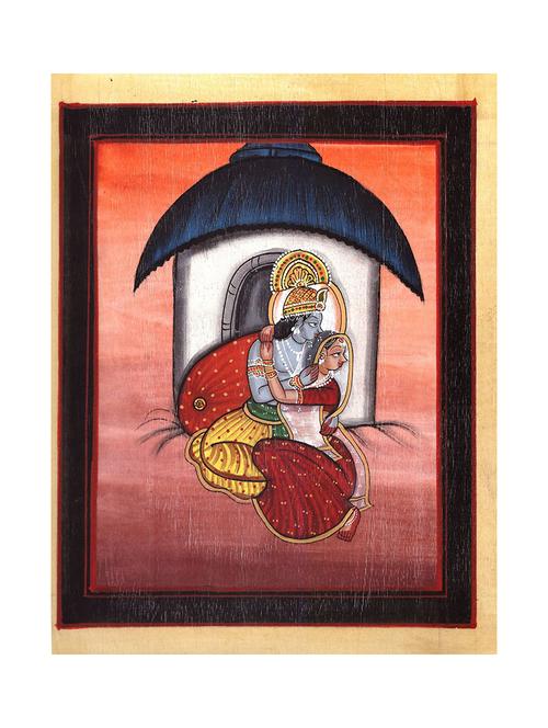 handmade-water-color-painting-radha-krishna-without-frame- (8.5 x 10.5 inch) - 15968261 - Very Small Image - 1