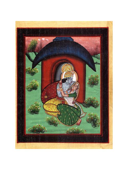 handmade-water-color-painting-lord-krishna-without-frame- (8.5 x 10.5 inch) - 15968271 - Very Small Image - 1