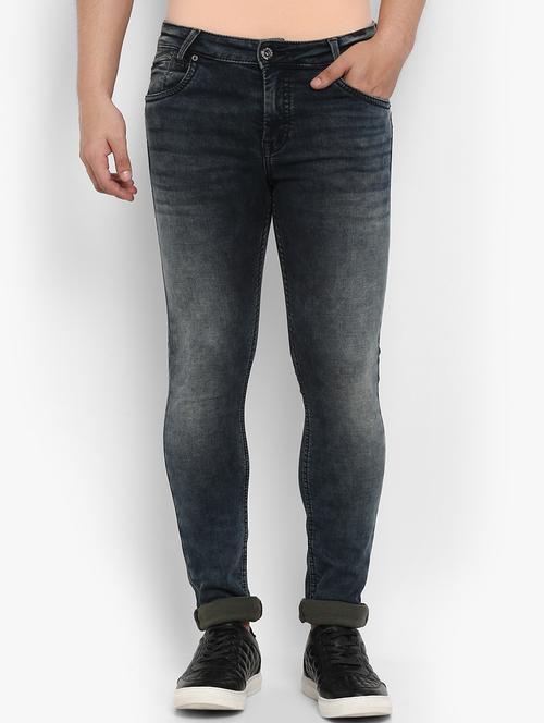 blue cotton washed jeans - 15968362 - Very Small Image - 1