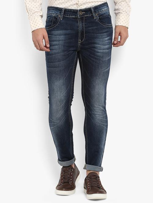 dark blue heavy washed denim jeans - 15968416 - Very Small Image - 1