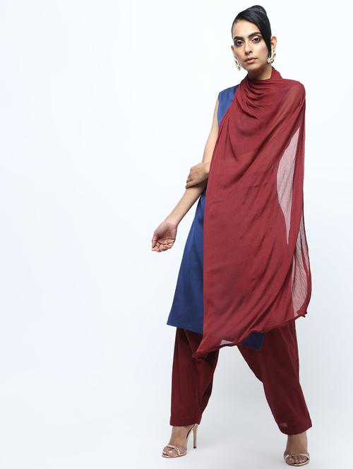 solid salwar with dupatta set - 15969129 - Very Small Image - 1
