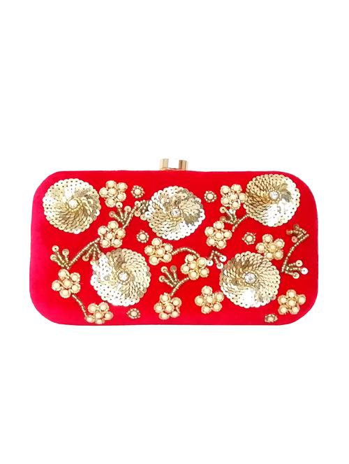 red velvet box clutch - 15969459 - Very Small Image - 1