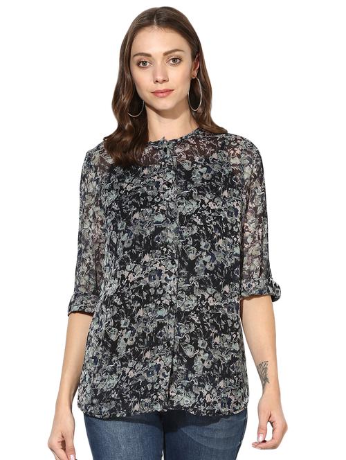 roll up sleeved floral shirt - 15969714 - Very Small Image - 1