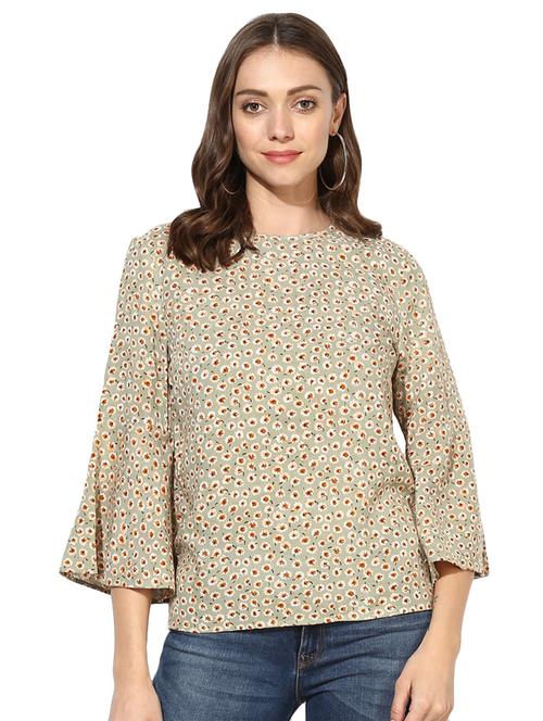women's straight round neck top - 15969718 - Very Small Image - 1