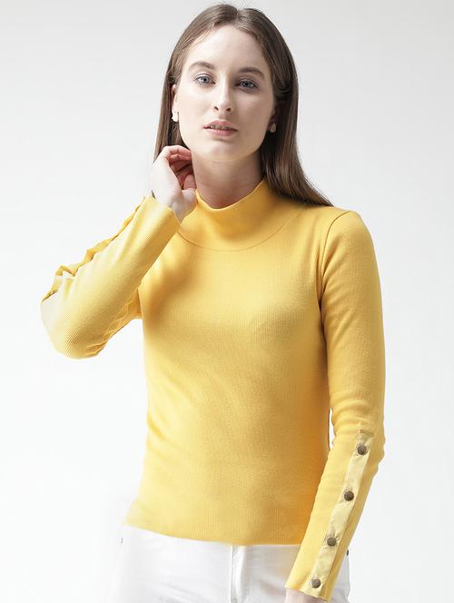 turtle neck button detail top - 15969755 - Very Small Image - 1