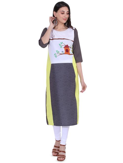 digital printed straight kurta - 15969863 - Very Small Image - 1