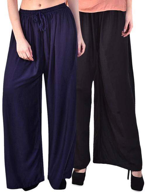 set of 2 high rise palazzos - 15970155 - Very Small Image - 1