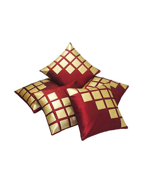 set of 5 velvet cushion covers of 16x16 inches or 40x40 cm - 15970435 - Very Small Image - 1