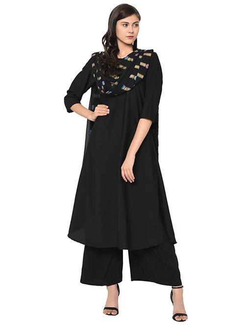 solid a-line kurta - 15970754 - Very Small Image - 1