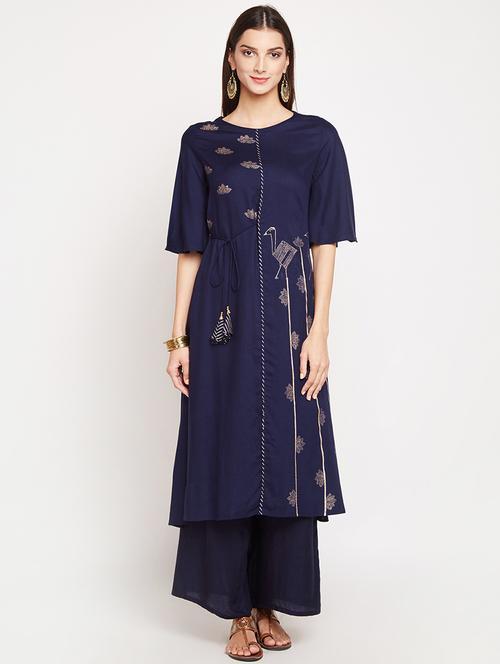 block print a-line kurta - 15971486 - Very Small Image - 1