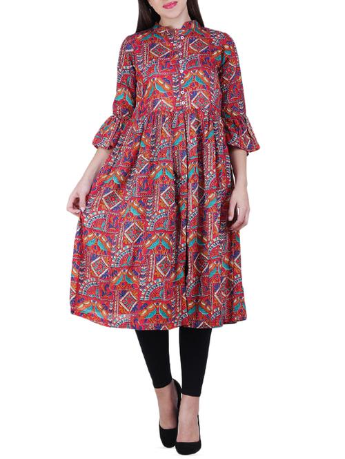 flared bell sleeves kurta - 15971951 - Very Small Image - 1
