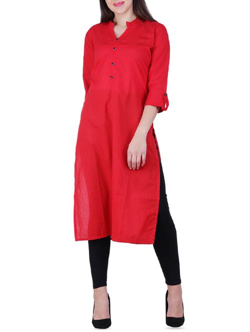 straight solid kurta - 15971955 - Very Small Image - 1