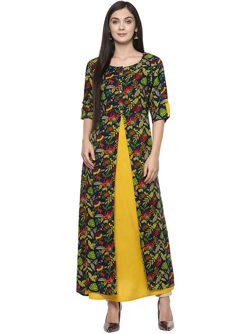 layered printed kurta - 15972440 - Very Small Image - 1