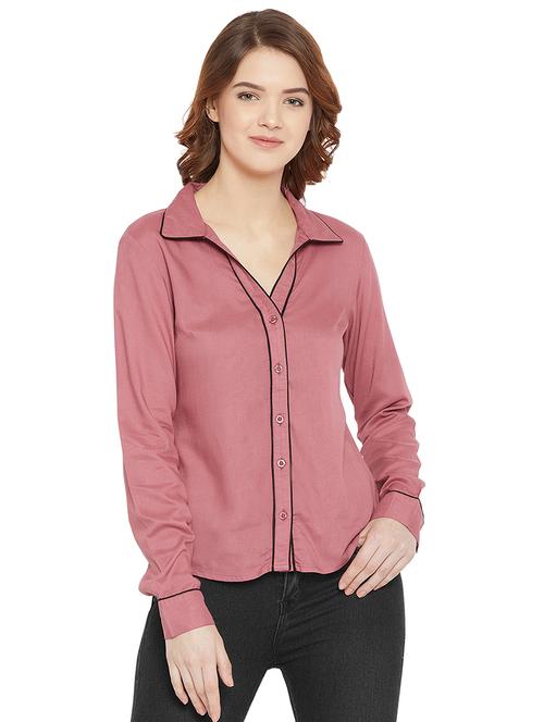 contrast piping detail shirt - 15972596 - Very Small Image - 1