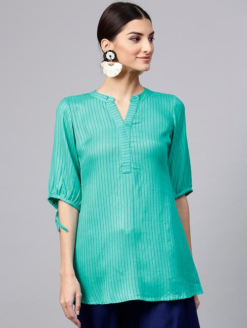 striped a-line kurti - 15973561 - Very Small Image - 1
