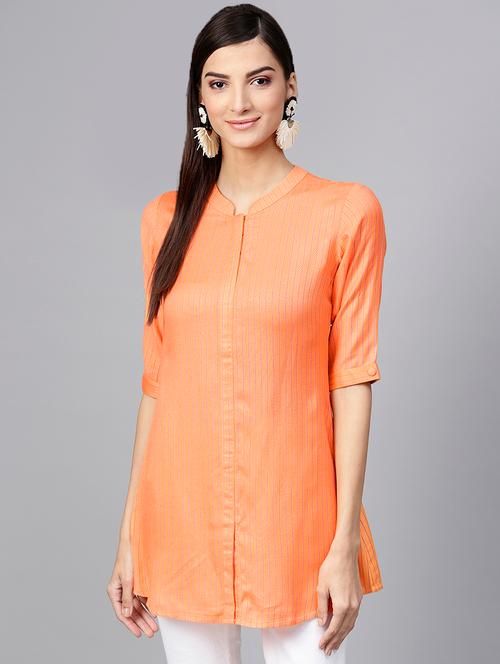 solid a-line kurti - 15973562 - Very Small Image - 1