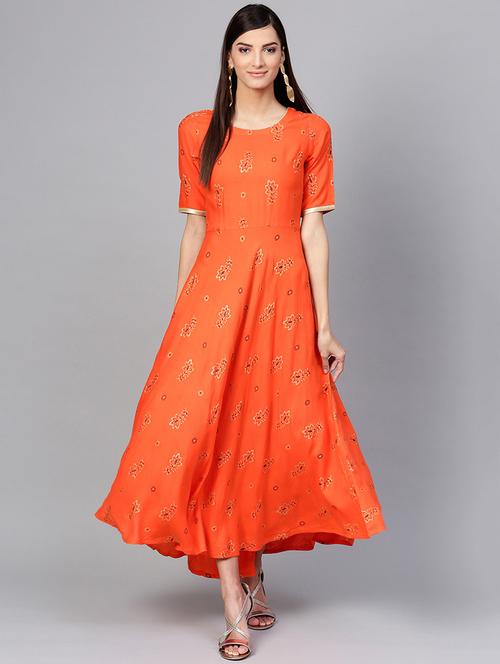 flared printed dress - 15973570 - Very Small Image - 1
