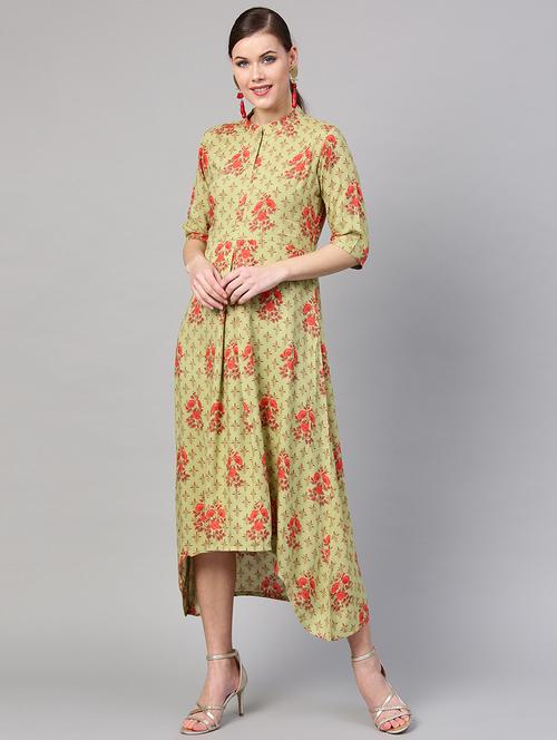 printed high low dress - 15973571 - Very Small Image - 1