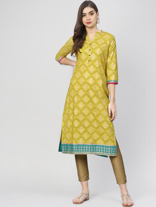 block print straight kurta - 15973956 - Very Small Image - 1