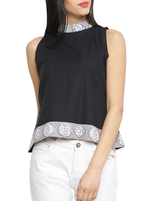 quirky edge mock neck top - 15973977 - Very Small Image - 1