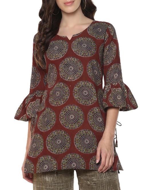 a-line bell sleeves kurti - 15973987 - Very Small Image - 1