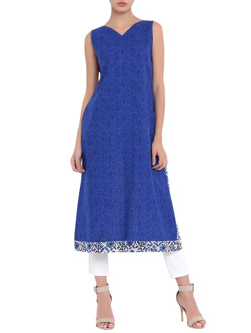 a-line printed kurta - 15973990 - Very Small Image - 1