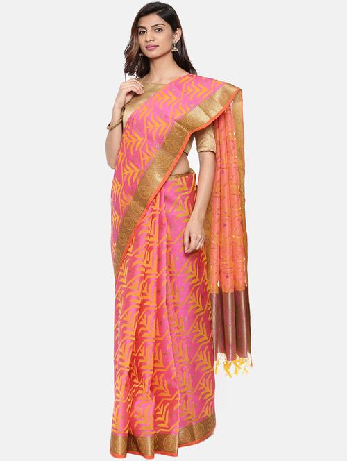 self design banarasi saree - 15974140 - Very Small Image - 1