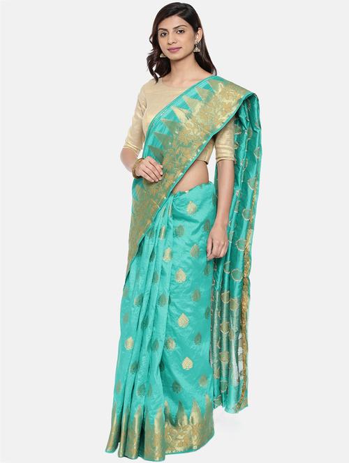 self design banarasi saree - 15974143 - Very Small Image - 1
