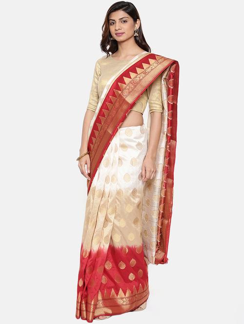 self design banarasi saree - 15974144 - Very Small Image - 1