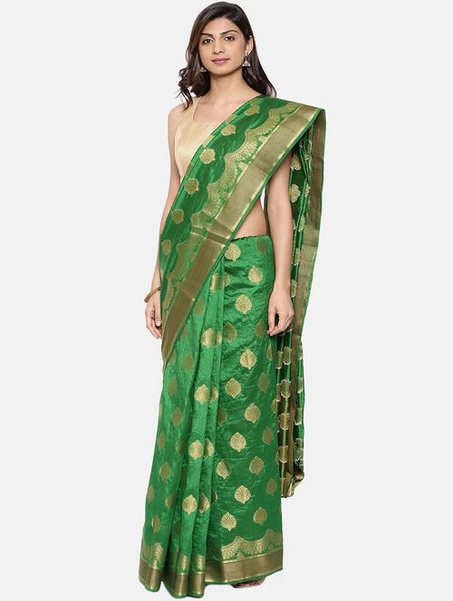 self design banarasi saree - 15974147 - Very Small Image - 1