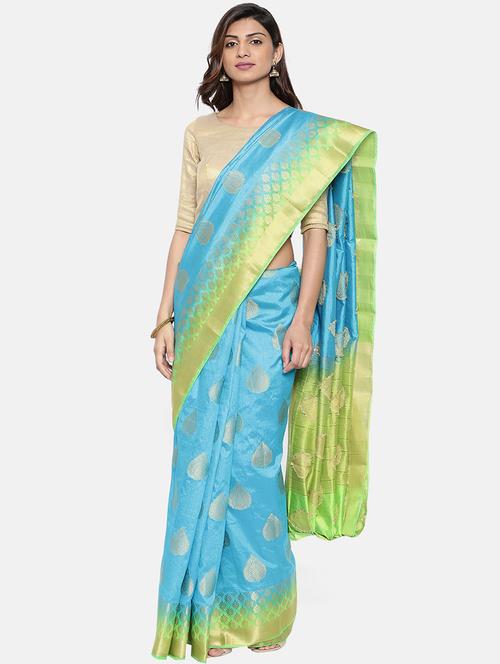 self design banarasi saree - 15974152 - Very Small Image - 1