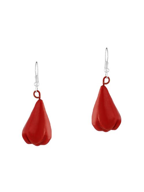 red metal drop earring - 15974345 - Very Small Image - 1