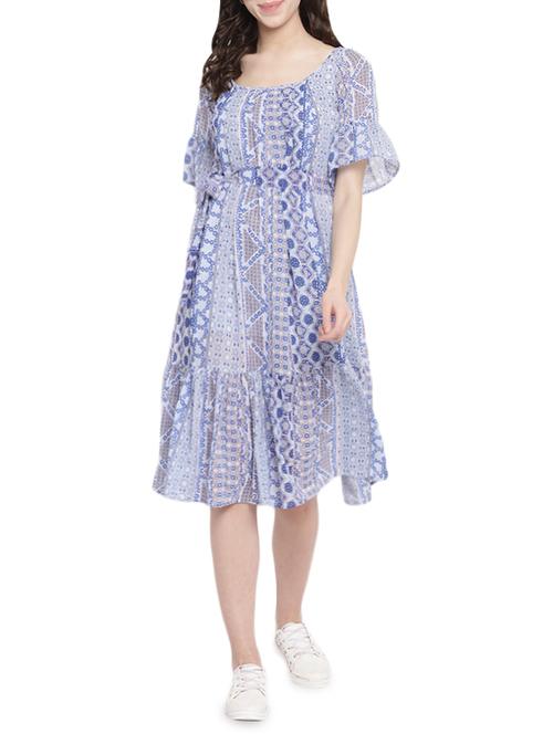 tie up waist a-line dress - 15974717 - Very Small Image - 1