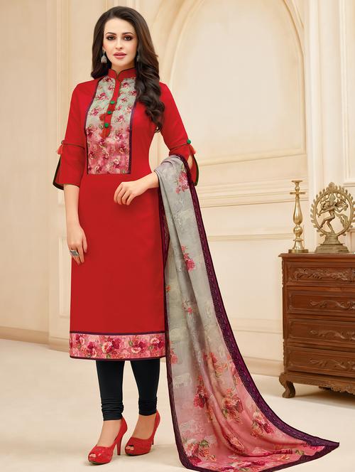 floral printed unstitched suit - 15975018 - Very Small Image - 1
