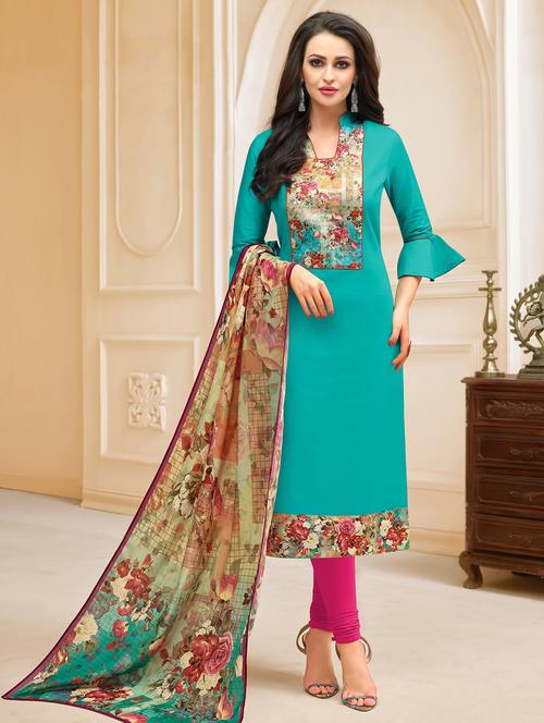 floral printed unstitched suit - 15975020 - Very Small Image - 1