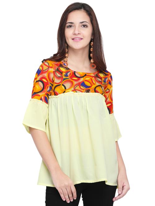 ruffle detail geometric top - 15975678 - Very Small Image - 1