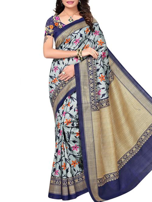floral printed saree - 15975727 - Very Small Image - 1