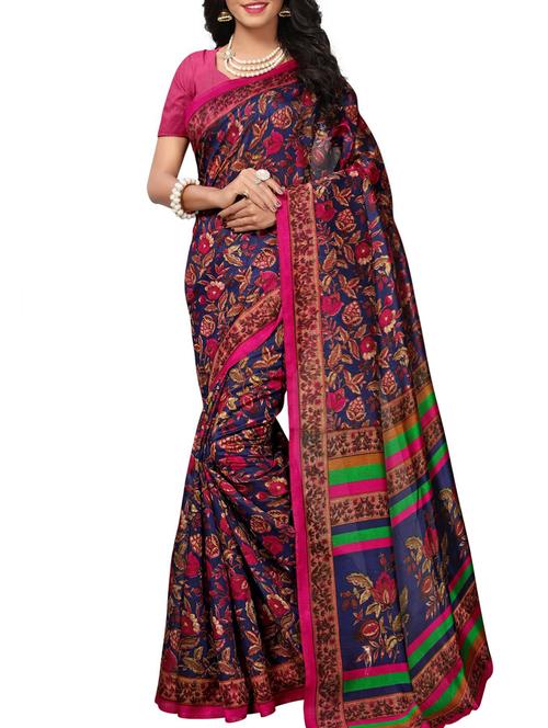kalamkari printed saree with blouse - 15975791 - Very Small Image - 1