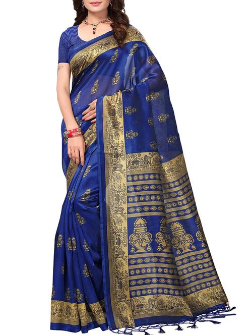 ethnic motifs mysore silk saree with blouse - 15975881 - Very Small Image - 1