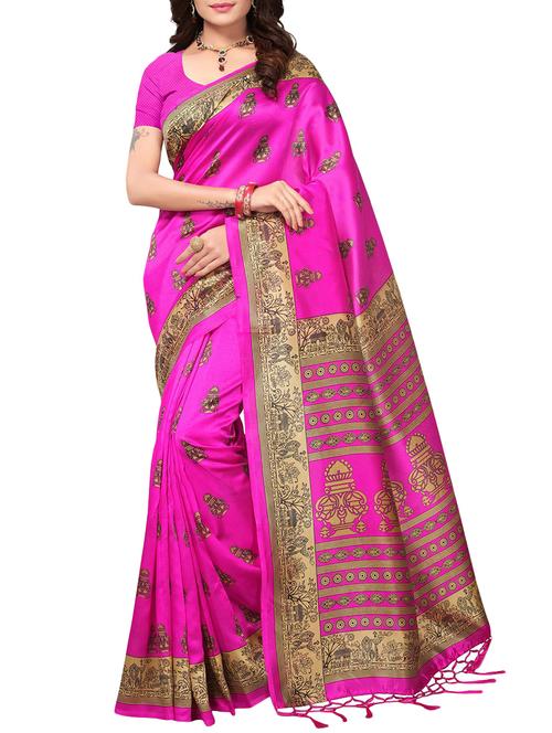 ethnic motifs mysore silk saree with blouse - 15975882 - Very Small Image - 1