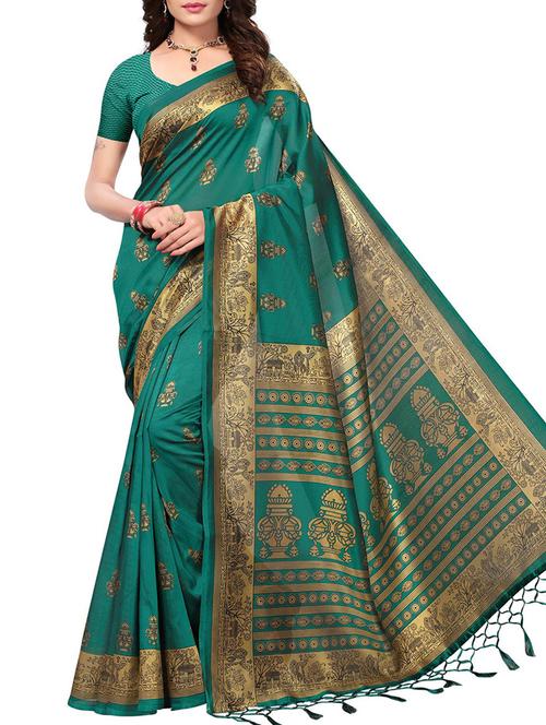 ethnic motifs mysore silk saree with blouse - 15975883 - Very Small Image - 1