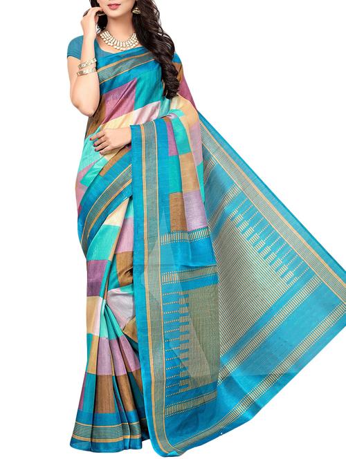 checkered bhagalpuri saree - 15975926 - Very Small Image - 1