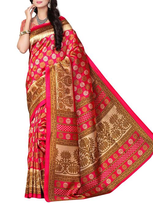 floral printed saree - 15975927 - Very Small Image - 1