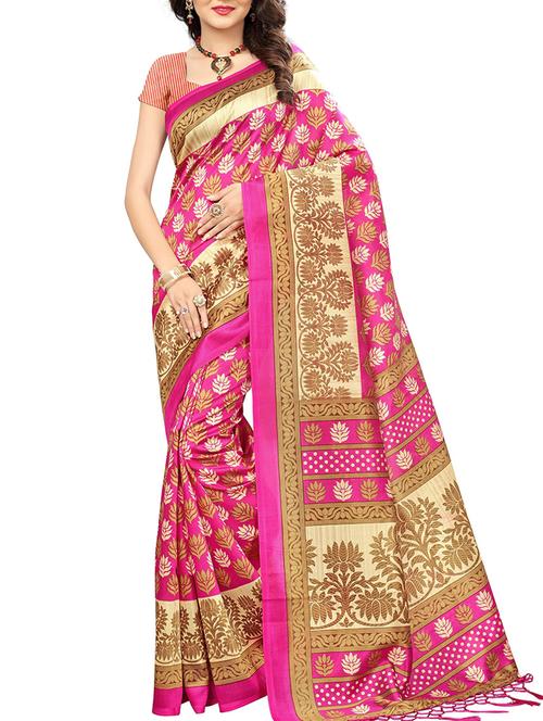 floral printed saree - 15975928 - Very Small Image - 1