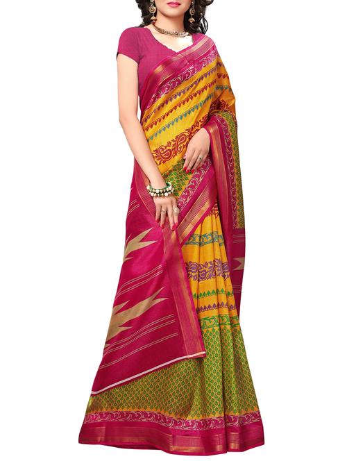 paisley printed saree with blouse - 15976116 - Very Small Image - 1