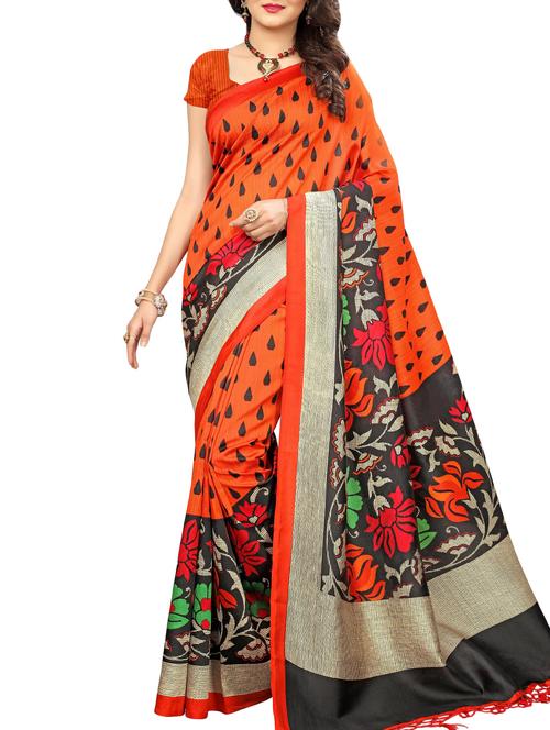 floral printed mysore silk saree - 15976129 - Very Small Image - 1